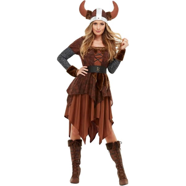 Viking Barbarian Queen Kostymesett for kvinner/damer