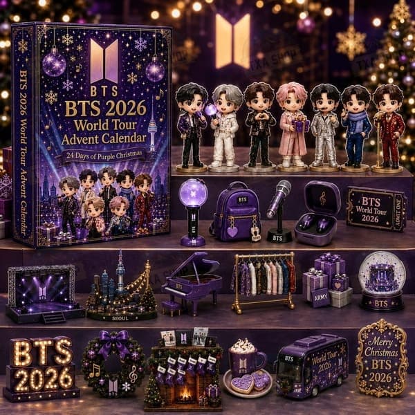 KPOP Group Advent Calendar 2026, Acrylic Countdown Blind Box with 24 Compartments, Blackpink Blackpink