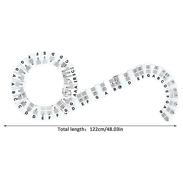 Silicone 88 Keys Piano Note Stickers - Removable & Reusable Black and White