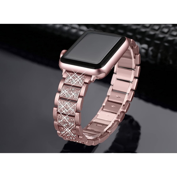 Band kompatibla med Apple Watch Band 38 mm 40 mm 41 mm iWatch-serien, metallarmband justerbart armband