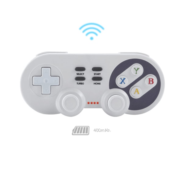 Trådlös Bluetooth kontroll med Joystick Rumble Vibration Gamepad kompatibel med Switch/Switch pro Android/pc/PS3-vit grå
