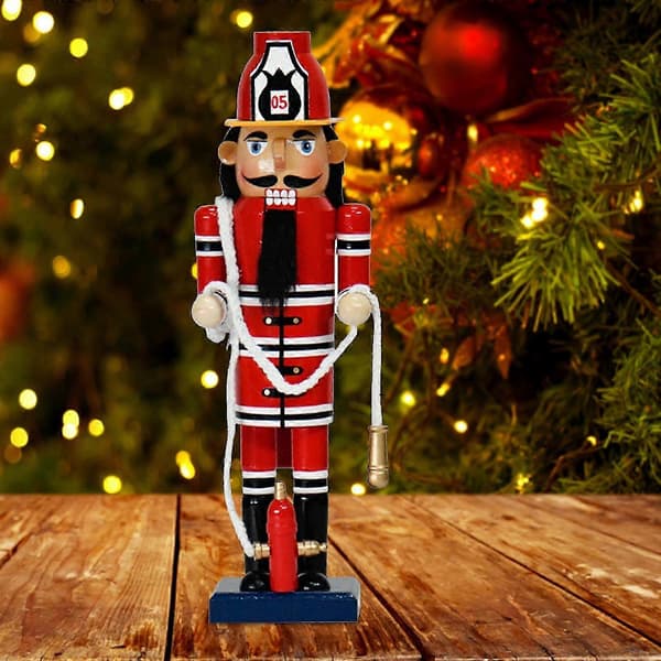 Nøddeknækker julefigur julepynt til kaminhylde, pejs, haveindretning