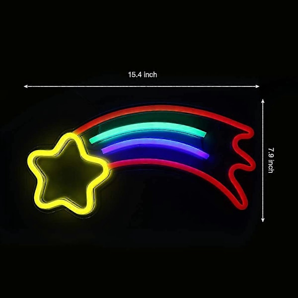 Neon Skilt LED Lys, Meteorformet Neon Lys, Akryl Skilt LED Lys til Bryllup/Fødselsdag & Børn'