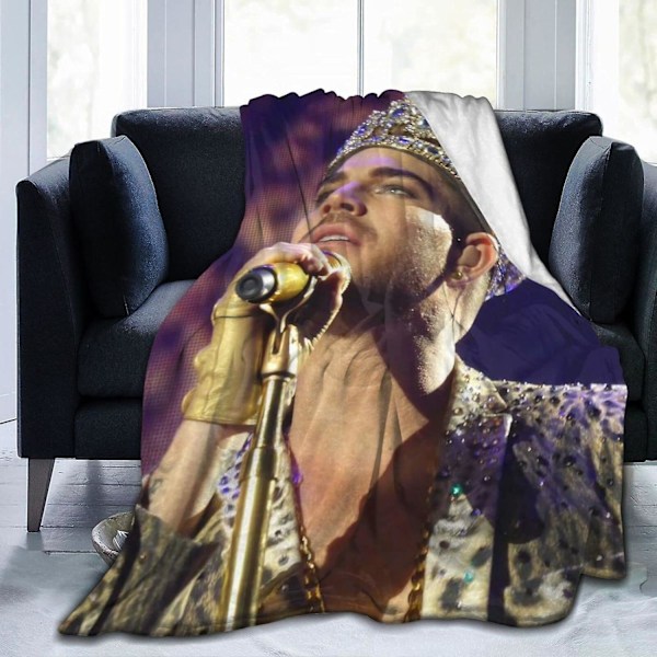 Adam Lambert Tæppe Lammeuldstæppe 3D Print Plys Tæppe Sengelinned Dekor Tæppe til Stue Soveværelse Kollegieindretning (3 Størrelser) 80x60in 200x150cm