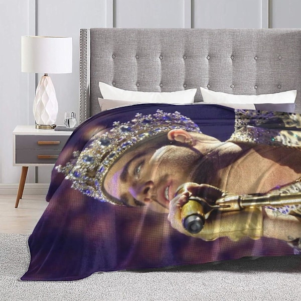 Adam Lambert Tæppe Lammeuldstæppe 3D Print Plys Tæppe Sengelinned Dekor Tæppe til Stue Soveværelse Kollegieindretning (3 Størrelser) 80x60in 200x150cm