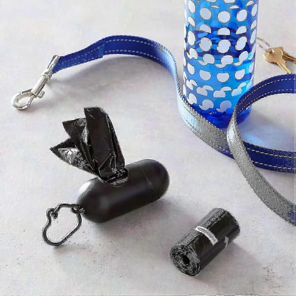Hundeposer med dispenser og snoreclips - 20x15 tommer affaldsposer