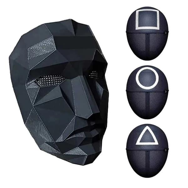 Squid Game Cosplay Mask Prop Square Circle Triangle Pattern Boss
