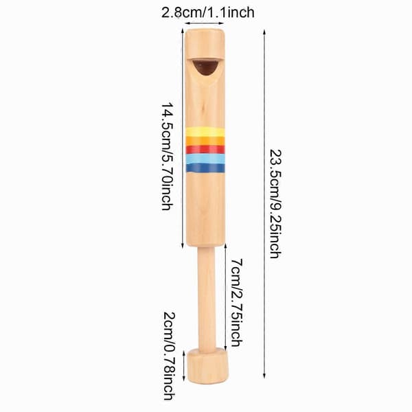 Træ Fipple Piccolo Fløjte Instrument Børnelegetøj Gave