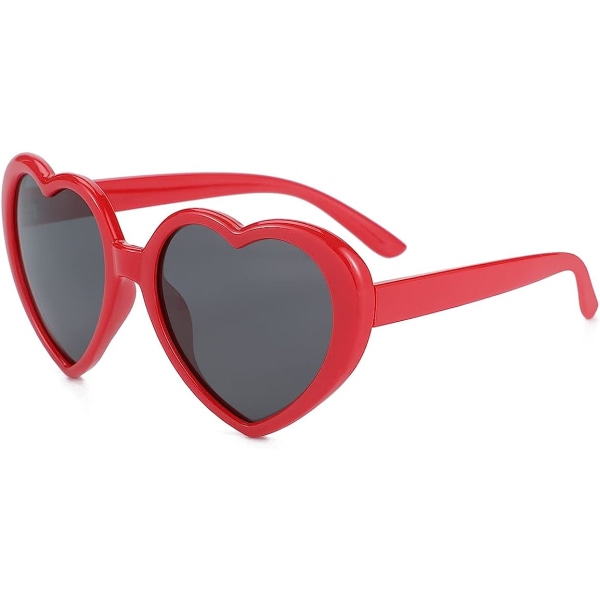 Polariserade hjärtformade solglasögon för kvinnor Vintage mode Härliga retro överdimensionerade glasögon stil UV400 skyddslins