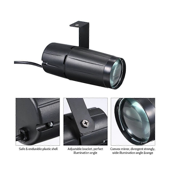 LED-valokeilapinspot-valaisin, erittäin kirkas lamppu, peilipallot, juhlat, disko, lavaefekti P
