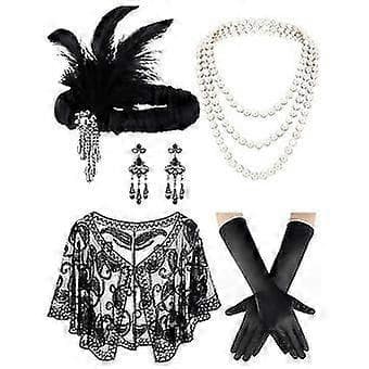 1920-luvun Flapper-asusteet Gatsby-asuasustesetti