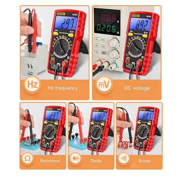 Digitalt Multimeter Høj Nøjagtighed Multifunktionelt NCV Spændings- og Strømmåler til Reparation og Vedligeholdelse