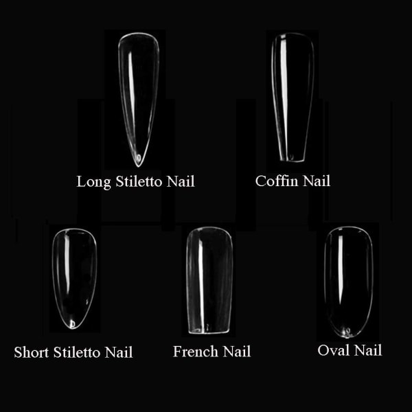 Nail art sömlös nagelfilm genomskinlig färg (hel och halv dual-use nagel) makeup