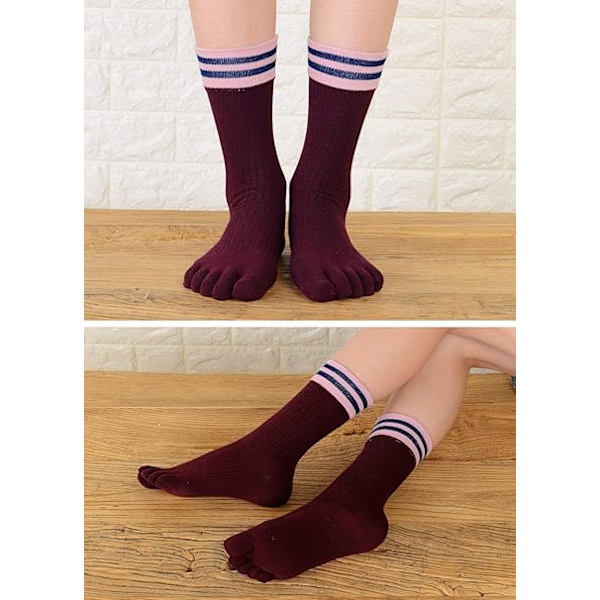 Women's Cotton Toe Separator Socks, 4 Pairs