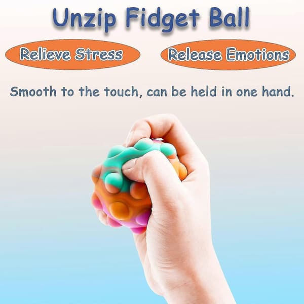 2 stk Pop Stressbolde Fidget Legetøj 3D Fidget Klemmebold Legetøj til Børn og Voksne
