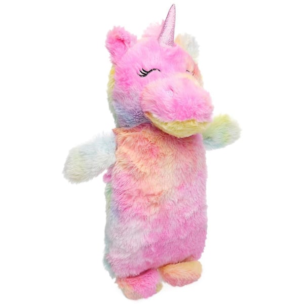 A2Z Lämpöpullo 750ML Pehmeä Pehmo 3D Eläin Fleece Päällinen Lämpöpullo Unicorn Rainbow