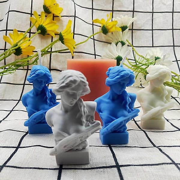 3D Klaverpige Silikoneform DIY Lysfremstilling Aromaterapi Lysforme Håndlavet Sæbe Gipsform Kage Chokolade Dekoration