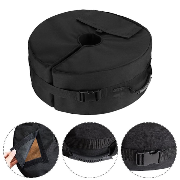 18" Round Outdoor Sandbags, Portable Removable Umbrella Base Weight Bag with Side Slit Opening for Outdoor Garden Camping