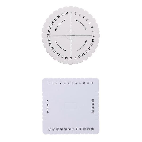2pcs Knitting Kumihimo Disk Cord Knot Beading Craft Weaving Board DIY Loom