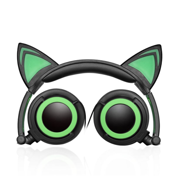 Bluetooth-hörlurar med kattöron, LED-belysning, trådlösa, hopfällbara, över öronen, med mikrofon och volymkontroll för smartphones/bärbara datorer Style 5