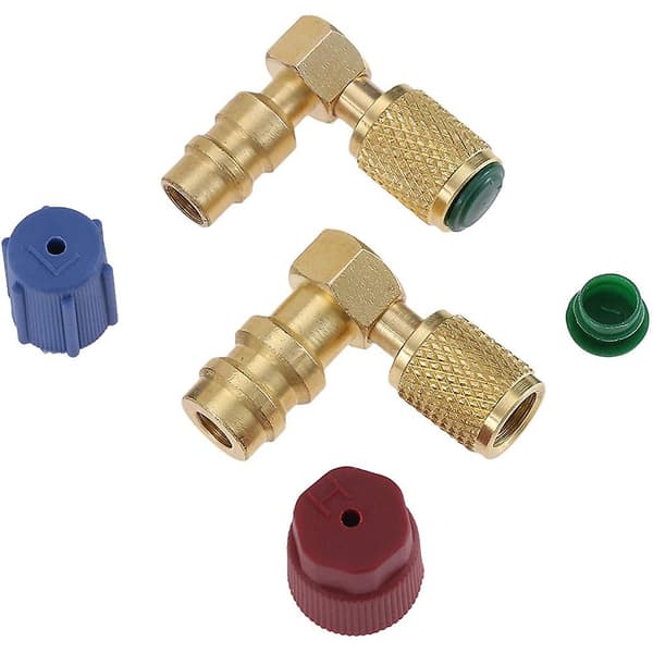 R12 to R134A High/Low AC Connection Port Retrofit Conversion Adapter