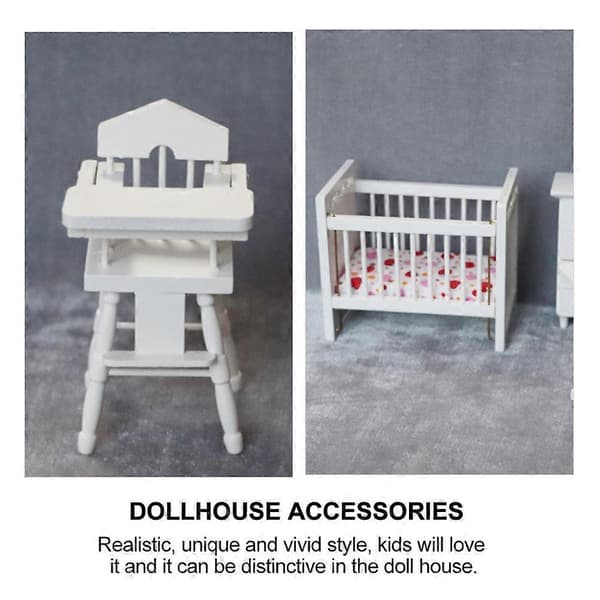 Trædukkehus Minifurnitur til børneindretning med 1 sæt foregive leg