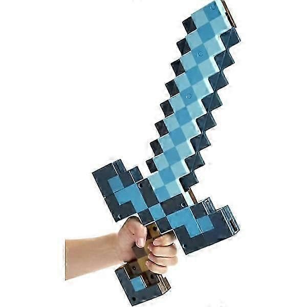 Minecraft Leksaker Svärd och Hacka Minecraft Spel Transformation Bekväm Klassisk-Perfekt Blå - blå