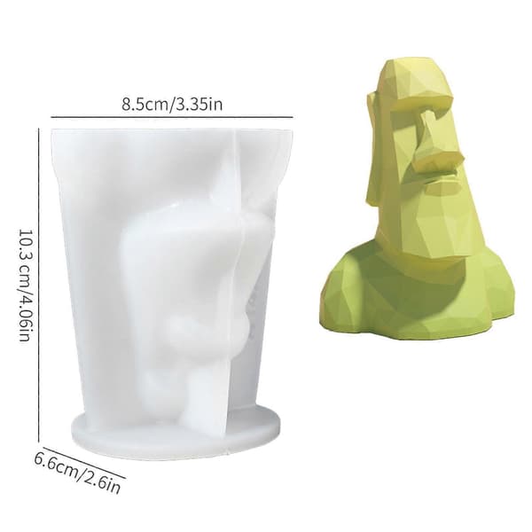 3D Kunststatue Silikone Lysforme til Lys Sæbe Gipsdekoration Epoxyharpiks Silikoneforme Fondant Silikoneforme