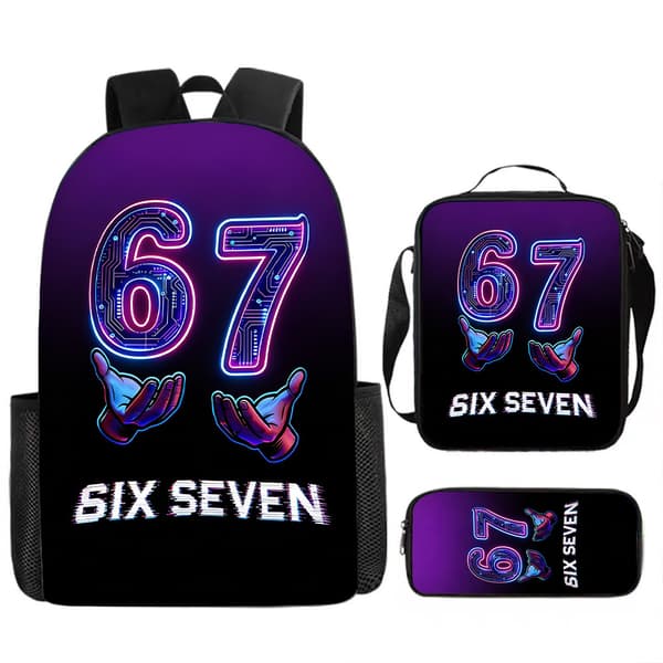Six Seven Kids Backpack, Spacious School Bag for Students, Casual School Backpack with Storage Compartments*16-inch backpack*