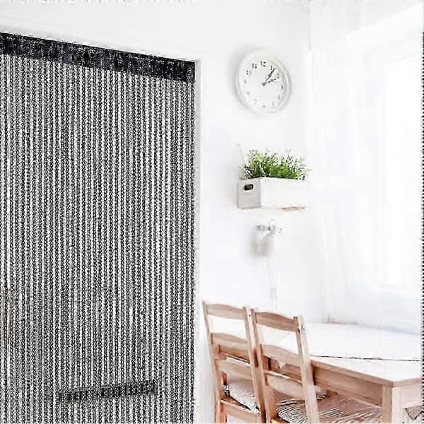 Sort perleportgardin til boligindretning 39\"x78.5\"