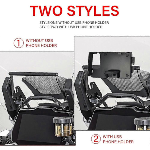 For Tiger 1200GT 1200 GT EXPLORER 2022 Tiger 1200 RALLY EXPLORER Motorsykkel Smart Telefonholder GPS Vindskjerm Navigasjonsfeste Trådlös laddning