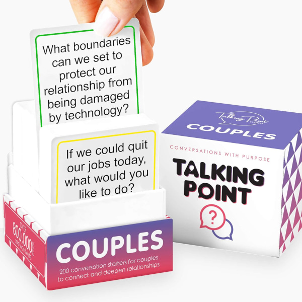 200 par samtalskort - Dejtingkortspel för vuxna - Njut av bättre relationer och djupare intimitet - Roligt parspel för Date Night