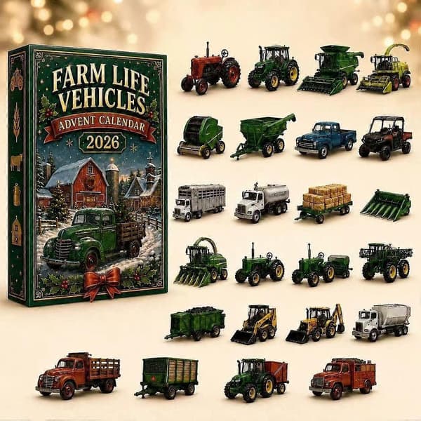 Julbilsmodell 24-dagars adventskalender plastprydnad AK-26