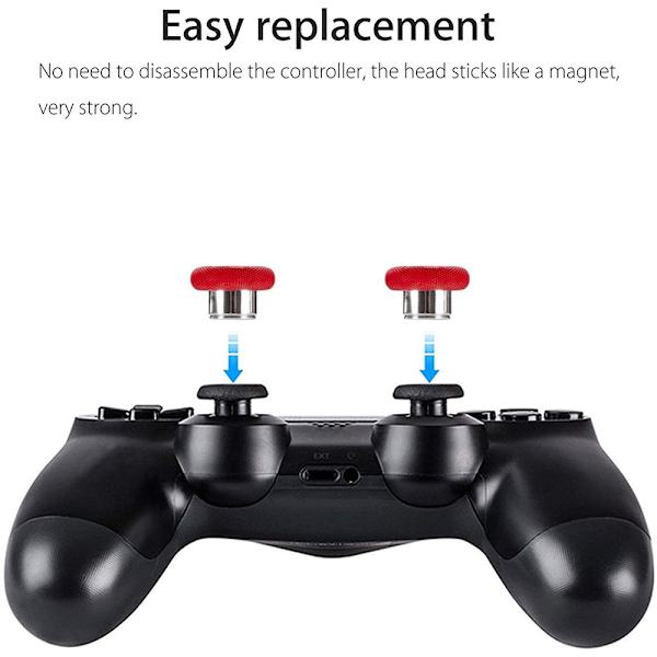Swap Thumbstick Grip-ersättningsdelar Analog Joystick kompatibel med Xbox one ELITE, PS4 Controller-tillbehör-röd