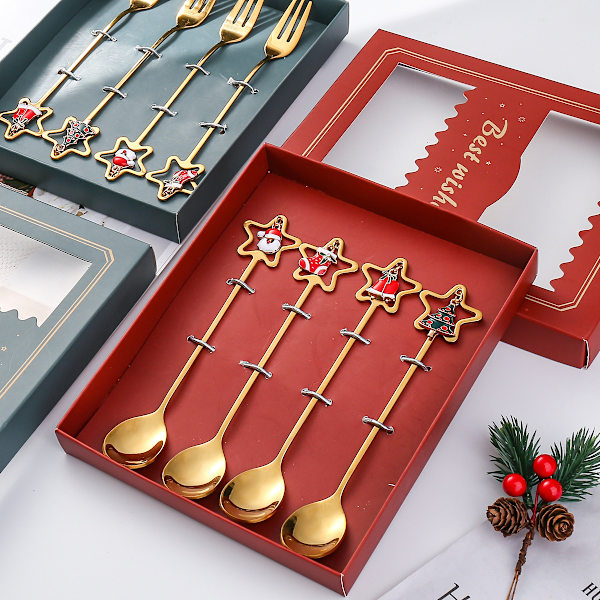 Jule Ske Gaffel Nytår 2024 Julepynt til Hjemmet Julegave Natal Noel Navidad Style 3