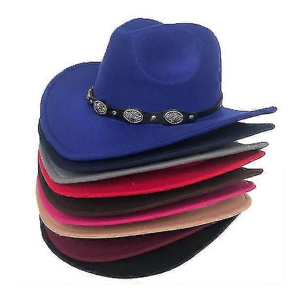 Cowboyhatt Faux Lær Reise Caps Rød