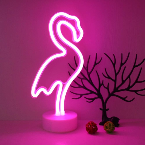 LED Ny Flamingo INS dekorativ bas neonljus Juldagen dekorativ nattlampa