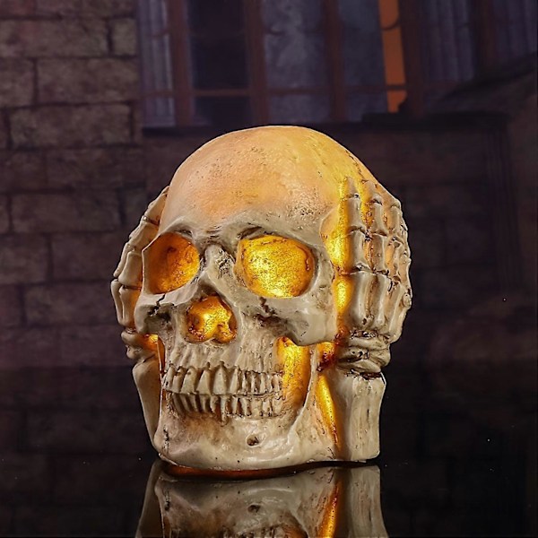 Prydnad Lys Sanbu Kranie Belysning Bord Dekoration Halloween Dekoration