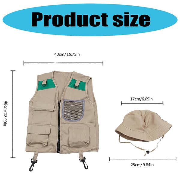 Backyard Safari Explorer Barn Rollspel Set Utomhus Äventyr Campingutrustning Kostymtillbehör Kit Barn Explorer Kit