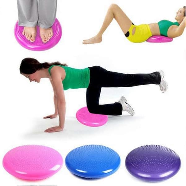 Inflatable Stability Wobble Cushion Extra Thick Core Balance Disc Wiggle Seat Cushion for Improving Core Strength Relieving Back Pain