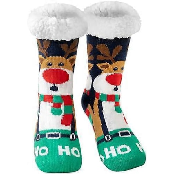 Niofind Tøfler Fluffy Sokker for Kvinner Menn, Termosokker Strikkede Sokker Julesokker, Vinter Fuzzy Seng Tøffelsokker Med Grips, One Size Non Sl