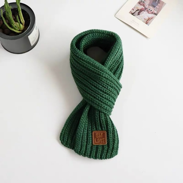 Baby Scarf Children's Warm Wool Scarves（Green）