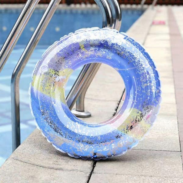 Glittrig Stjärnklar Badring Flytleksaker för Poolparty/Spel Resa/Simning 60