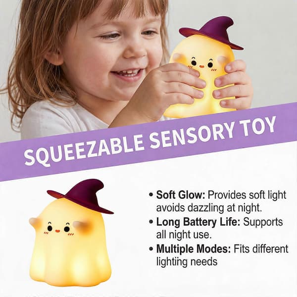 Halloween Hat Ghost Night Light Funny Cute Warm Light Lighting Halloween Decoration