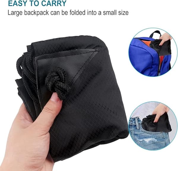 Drawstring Gym Bag - Large Capacity 50*40cm Drawstring Backpack - Swimming Sports Bag - 600D Thickened - Waterproof and