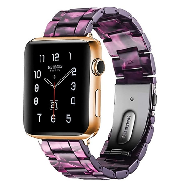 Yhteensopiva Apple Watch -rannekkeiden kanssa 38-40mm/42-44mm Sarja 5/4/3/2/1, ohut hartsiranneke -38-40mm-violetti vaalea