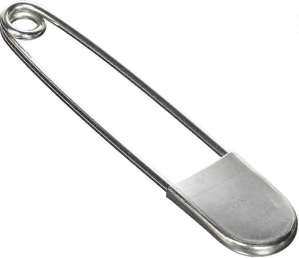 Stora säkerhetsnålar i rostfritt stål, 12,7 cm, 10 st, silver, extra stora