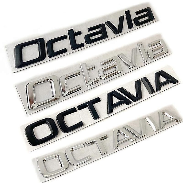 3D Metalli Octavia Auto Tarra Muotoilu Kirjaimet Sanat Takaluukun Merkki Logotarra Emblem Auto