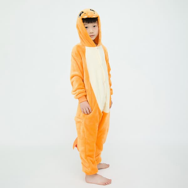Charmander tecknade hemkläder vuxna barn pyjamas badrock Charmander