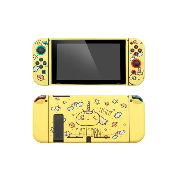 Tecknad Nintendo Switch-konsol Mjukt case Cover Yellow Unicorn